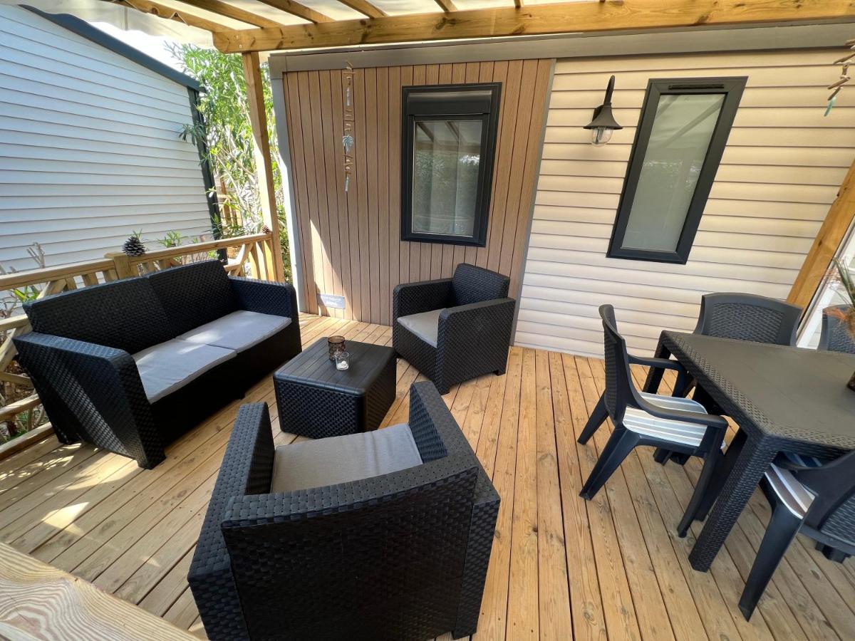 Camping Del Mar 10, Mobil Home Petit Paradis, 6 Personnes, Bord De Mer, Camping Del Mar Village Argeles-sur-Mer Exterior photo